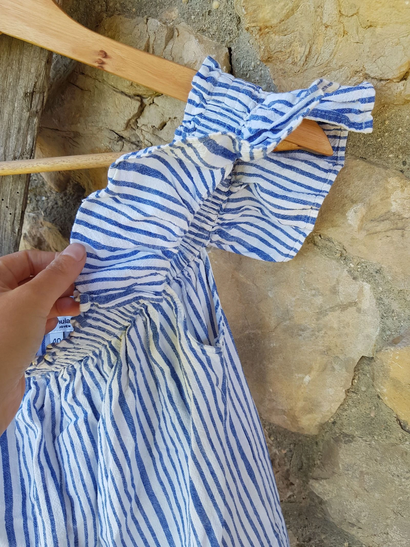 Vestido curto de verão listrado tamanho 40 – photo 4